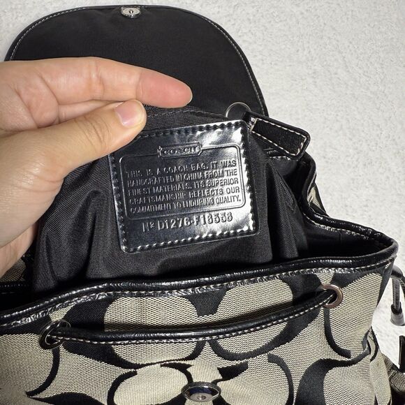 Coach Backpack Kyra Daisy Signature Black F16556 Y2K Floral - Picture 4 of 7